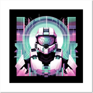 Master Chief Halo Xbox Vaporwave Posters and Art